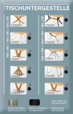 Koinor diningsystem tisch tischuntergestelle n